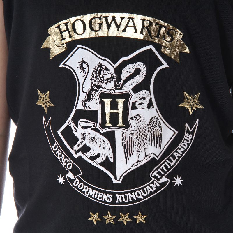 Harry Potter Big Girls' Hogwarts House Crest Racerback Tank and Shorts Pajama Lounge Set, 4 of 7