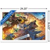 Trends International Justice League vs. Godzilla vs. Kong - Metropolis Framed Wall Poster Prints - 3 of 4