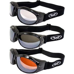 3 Pairs of Global Vision Eyewear Eliminator Safety Motorcycle Goggles - 1 of 4