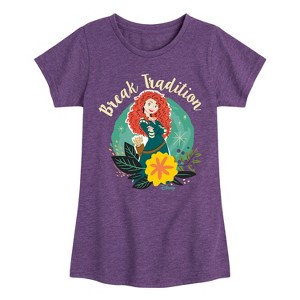 Girls' - Disney - Brave Merida Break Tradition Fitted Short Sleeve Graphic T-Shirt - 1 of 4