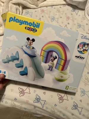  Playmobil 71319 1.2.3 & Disney: Mickey's & Minnie's Cloud Home  : Toys & Games