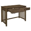 Vynxaria Brown Gray Wooden Desk with Keyboard Tray Modern Traditional Aesthetic 1pc Writing Table for Home Office - 2 of 4
