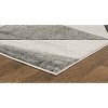 Home Mart Goods Silver Grey Geometric Triangles Hand-Carved Soft Living Room Area Rug - 3 of 4
