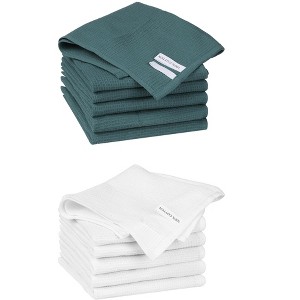Unique Bargains Solid Color Cotton Waffle Weave Drying Absorbent Kitchen Towels - 1 of 4