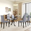 7-Piece Dining Set with Glass Table and 6 Armless Chairs - 2 of 4