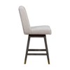 Armen Living Stancoste Wood Finish with Fabric Swivel Counter Height Barstool - 4 of 4