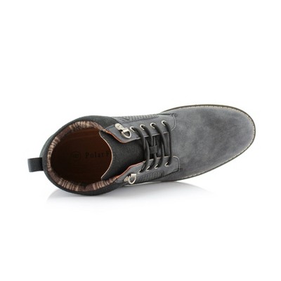 Polar Fox Mens Sanders MPX506058 Mid-Top Perforated Casual Sneaker Boots, in Grey, Size 13 — фото 5