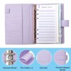 Unique Bargains PU Leather A6 Budget Binder with Zipper Envelopes 95 Pcs - 4 of 4