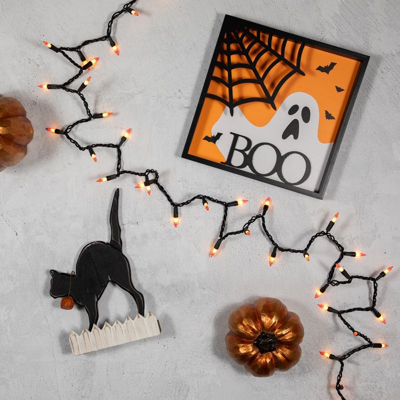 Northlight 50-Count Yellow and Orange Candy Corn Mini Halloween Light Set, Black Wire, 2 of 5
