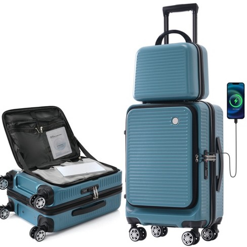 Carry On Luggage 20 Inch Carry On Luggage With Usb Port Abs Hardside Luggage Carry On W 360 Spinner Wheels Airline Approved Lightweight Suitcase Target