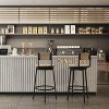 KTMBDW Set of 2 Bar Stools, Tall Bar Stool with Backrest and Footrest, Tall Bar Chairs, Counter Height Bar Stool for Dining Room, Kitchen - 2 of 4