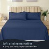 LuxClub 4-7 PC Microfiber Striped Performance Sheet Set, Soft Cooling Eco-Friendly Bed Sheets with 18in Deep Pockets - 3 of 4
