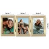 Americanflat Hinged 3 Photo Frame in Polished Brass Color MDF - Desk Photo Frame for 4X6" Photos - Tri Folding Picture Frame For Desk - 2 of 4