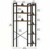 Over Toilet Storage with 8 - Tier Shelf Mass - Storage Side Open Rack Freestanding Bathroom Organizer Vintage Brown - 3 of 4