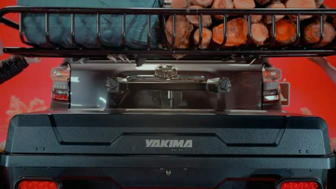 Yakima EXO 10 Cubic Foot GearLocker Vehicle Rooftop Cargo Mount Carrier Box with Wide-Angle Opening and SKS Security Lock, Black, 2 of 8, play video