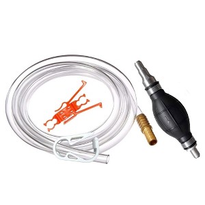 GasTapper SiphonPro Fuel Hand Pump for Gas, Oil, Diesel, and Water with 9' Hosem Brass Tip Weight and Pinch Clip- Transfers 3.5 GPM - 1 of 4