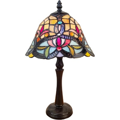 Fine Art Lighting T920 188 Glass Cuts Includes 8 Cabochons Tiffany Table Lamp, 9 x 16