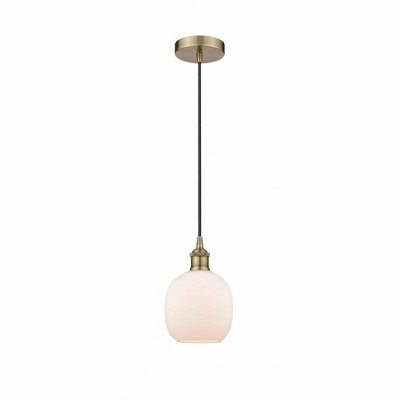 Belfast - 1 Light Cord Hung Mini Pendant In Industrial Style-9.75 Inches Tall and 6 Inches Wide