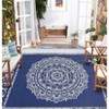 Waterproof Outdoor Rug UV-Resistant Plastic Straw Rug for Patio - 3 of 4