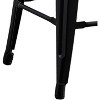 Backless Modern Light Weight Industrial Rustic Vintage Costal Metal Bar Stools and 4 Leg Design (Set of 2) (30" Seat, Matte Black) - 4 of 4