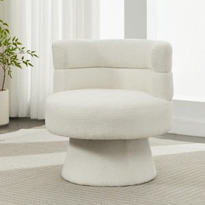 Hrinhom 26.8"W Swivel Accent Chair,Swivel Barrel Chair For Living Room - 1 of 4
