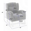 CAVINAS Teddy Upholstered Accent Chair,Modern Rocking Chairs with Wooden Frame and Packet for Bedroom,Reading Room - 3 of 4