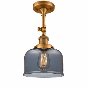 Bell - 1 Light Semi-Flush Mount In Industrial Style-14 Inches Tall and 8 Inches Wide - 1 of 1