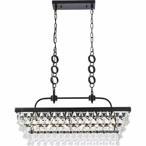 Elegant Lighting Nordic 6 - Light Pendant in  Black - 1 of 4