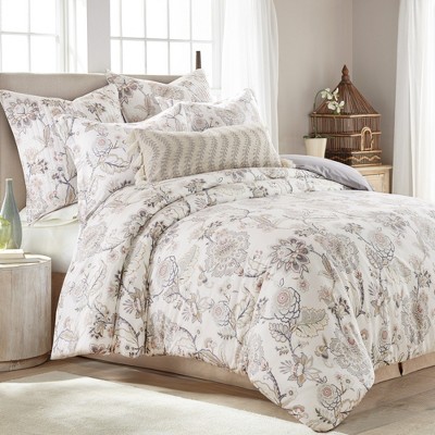 Ophelia Blush Floral Rayon Full/Queen Duvet Cover Set