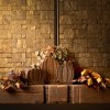 8"H  9"H & 12.25"H Sullivans Rustic Wooden Pumpkin Set of 3  Natural - 4 of 4