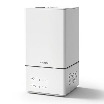 Pharata Humidifier for Bedroom, 4L Cool Mist Humidifier with Essential Oil Diffuser for Home, Plant, Ultrasonic Humidification, Auto Shut-Off