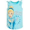 Disney Princess Cinderella Belle Moana Girls 3 Pack Tank Top Shirts Toddler to Big Kid - image 4 of 4