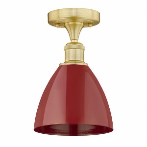 Plymouth Dome - 1 Light Semi-Flush Mount In Industrial Style-11.25 Inches Tall and 7.5 Inches Wide - 1 of 1