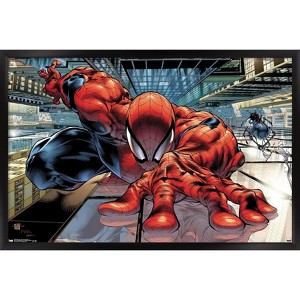 Trends International 24X36 Marvel Comics Spider-Man - Wall Crawler Framed Wall Poster Prints - 1 of 4