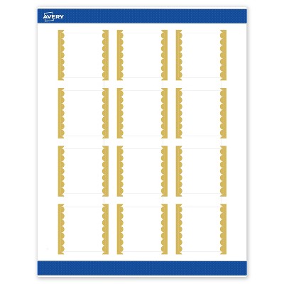 Avery Printable Square Labels, Gold Edge Dots, 2" x 2", Matte White Square Labels, Permanent, Laser/Inkjet, 120ct, Great for Product Labels