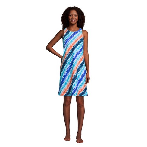 Lands' End Women's Chlorine Resistant Scoop Neck Dresskini Swim Cover