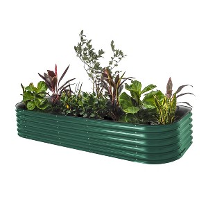 Vego Garden 10-in-1 Modular Rectangular Metal Outdoor Raised Garden Bed 48"x96"x17" - 1 of 4