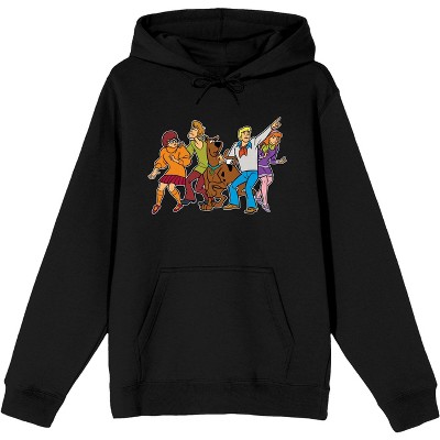 Velma, Shaggy, Scooby Doo, Fred, Daphne, Black Men’s Hoodie