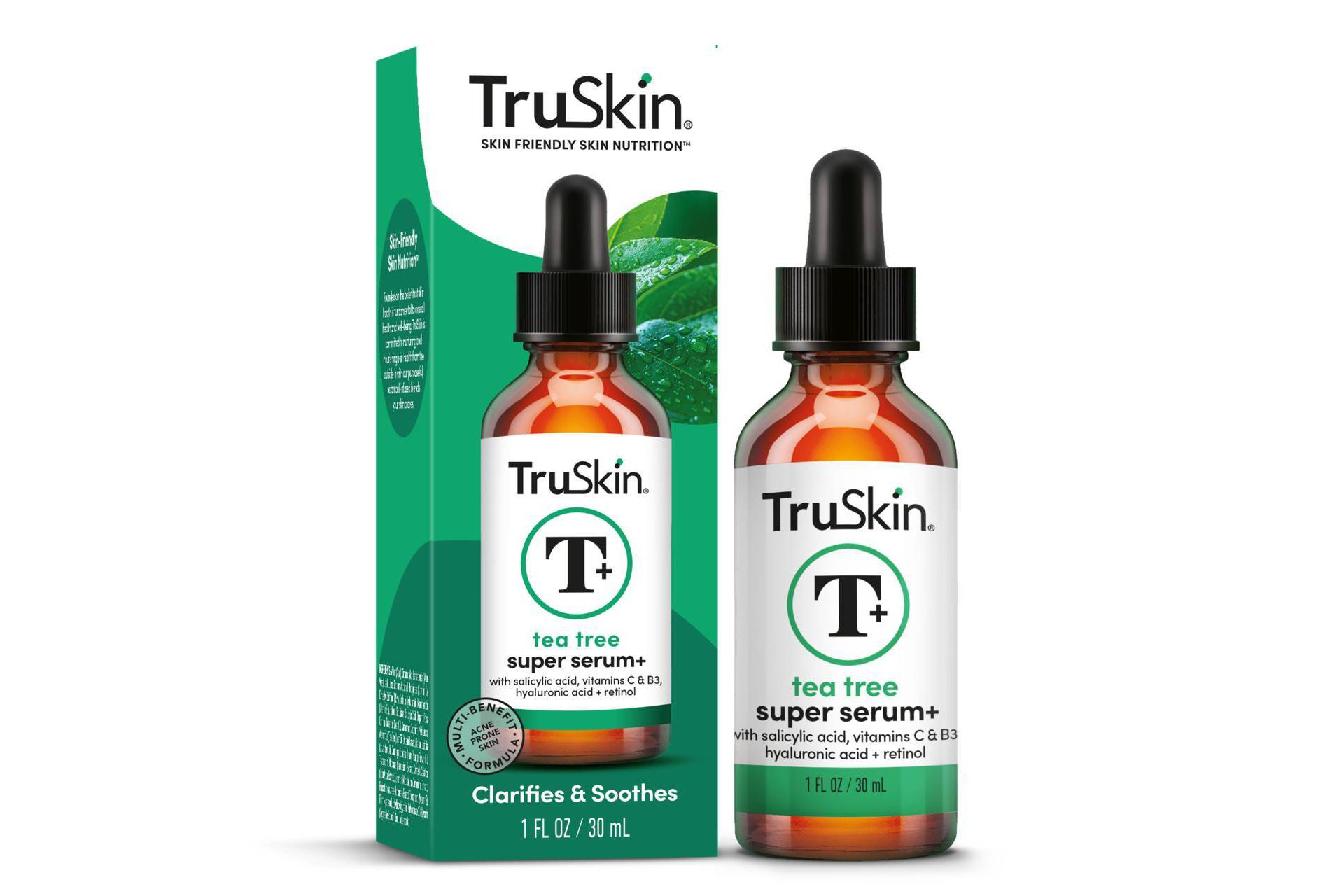 TruSkin Tea Tree Super Serum with Vitamin C, Salicylic Acid, Niacinamide & Retinol - 1 fl oz