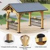 AMERLIFE 9x10FT Solid Wood Gazebo, Hardtop Steel Roof, Guest House, for Garden/Porch/Patio - 4 of 4