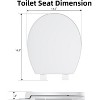 Toilet Seat,Round Toilet Seat with Quiet-Close, Quick-Attach Hardware with Grip-Tight Bumpers, Quick-Release Design,Slow-Close Toilet Seat - 2 of 4