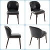 Dining Chairs Set of 2, Modern Upholstered Wood Legs Chairs with Ergonomic Back Support, Easy Assembly for Kitchen Dining Room - 3 of 4