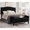 Lyngins Velvet Storage Bench with Armrests, 48"L Upholstered Tufted Button Ottoman with Storage, Bed Bench with Nail Accents, Solid Wood Foot Stool - 4 of 4