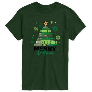Men's - Instant Message - Merry Bookmas Short Sleeve Graphic T-Shirt - 1 of 4