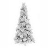 Perfect Holiday 7.5' Slim Snow Flocked Atka Christmas Tree with Metal Stand and Instant Connect - 2 of 4