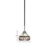 Toltec Lighting Paramount 1 - Light Pendant in  Matte Black/Brushed Nickel with 7" Royal Merlot Art Glass Shade - 2 of 2