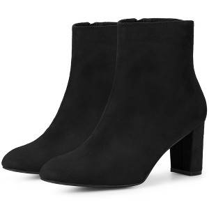 Perphy Square Toe Chunky Heel Ankle Boots for Women - 1 of 4