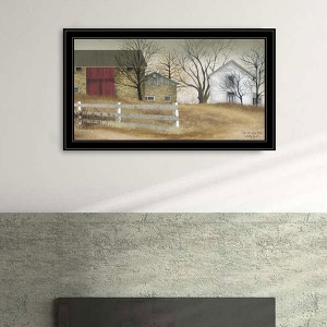 AZL1 Life Concept Wall Art The Old Stone Barn Printed Framed Print Ready To Hang Canvas for Living Room Bedroom Farmhouse, Black, 40"*2"*20" - 1 of 4
