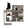 NicBex Home Office Desk L-Shaped Modern Writing Desk with 5 Open Storage Shelves and Wooden Desktop for Office, Study, Living Room - 3 of 4