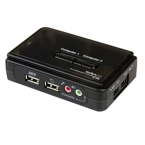 StarTech 2 Port Black USB KVM Switch Kit with Audio and Cables - image 1 of 1